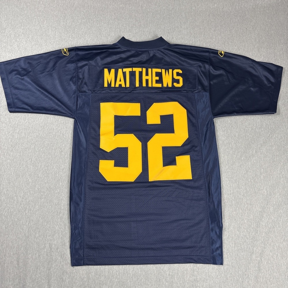 Clay Matthews 52 Green Bay Packers NFL Reebok Jersey Retro‎ Acme Blue Size Small - Picture 10 of 16